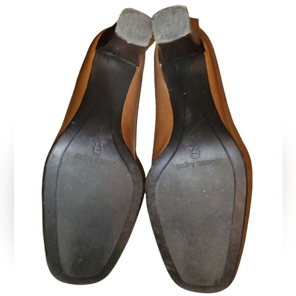 Etienne Aigner Nowell Light Caramelr Braided Accent Heeled Loafers Size 6 - Picture 7 of 10